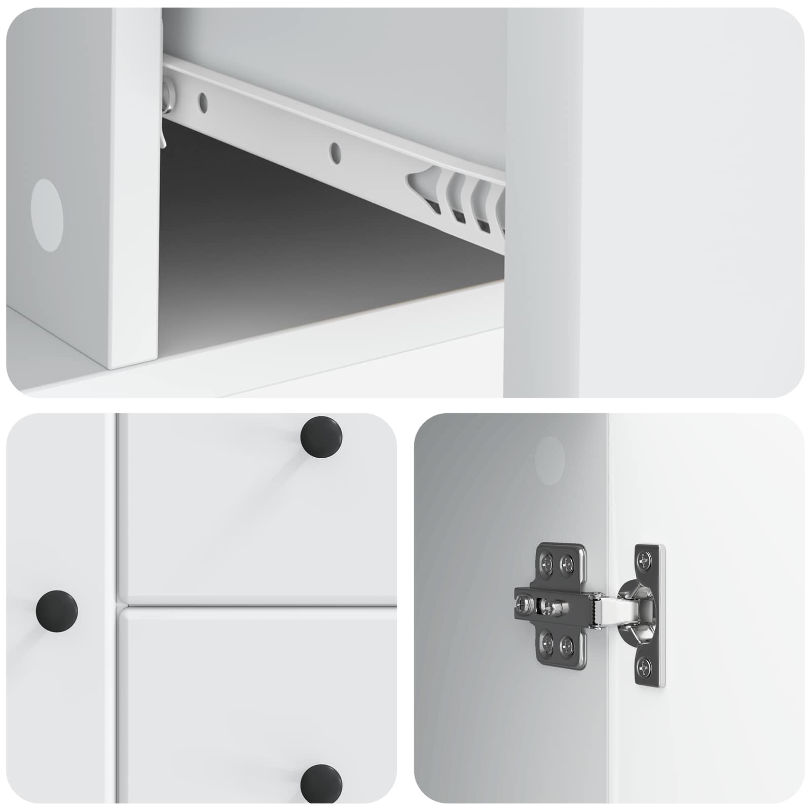 Sideboard Med Skuffe 89 X 34,5 X 60 Cm Konstrueret Træ - Billede 7
