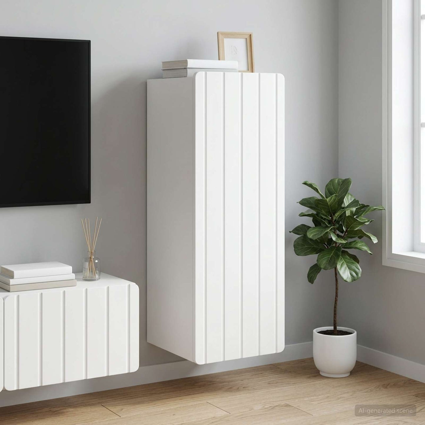 Vægmonteret Skab Konstrueret Træ - Variant 898245