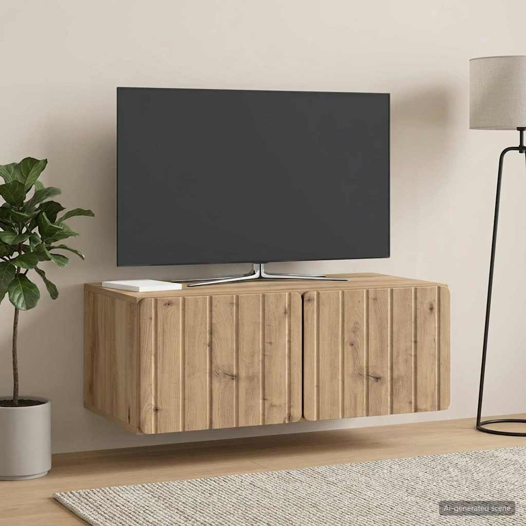 Væghængt Tv-skab Konstrueret Træ - Variant 898354