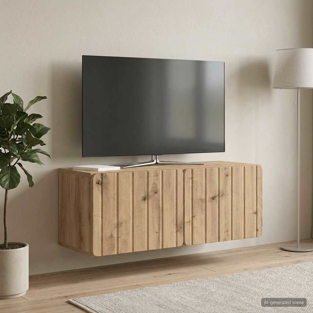 Væghængt Tv-skab Konstrueret Træ - Variant 898384