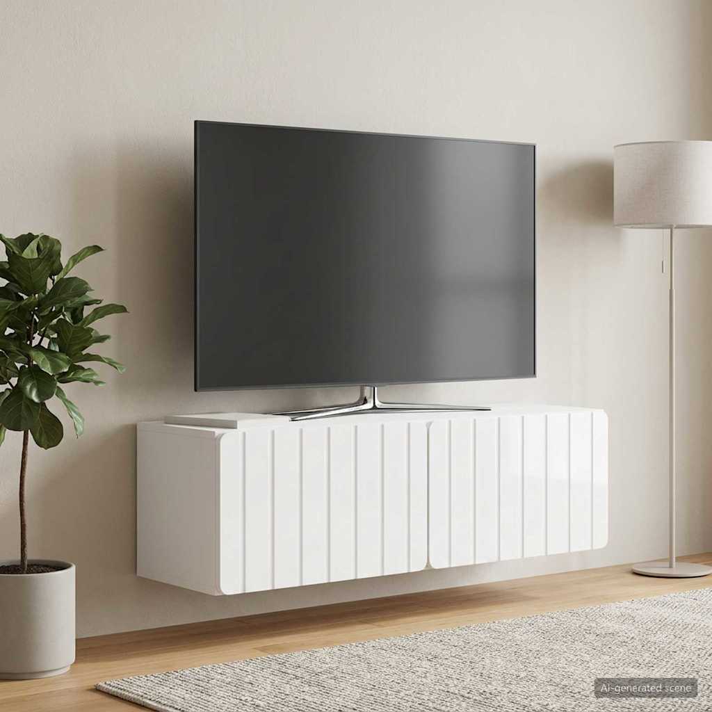 Væghængt Tv-skab Konstrueret Træ - Variant 898389