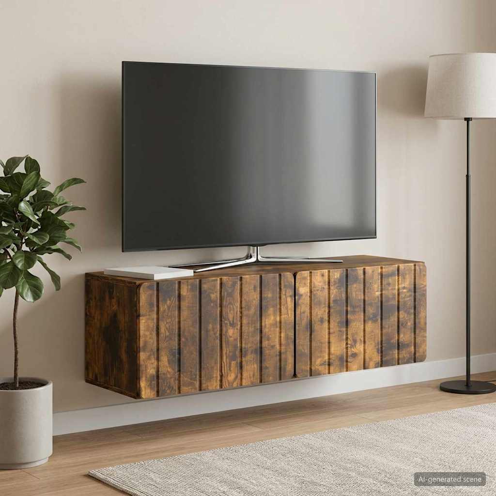 Væghængt Tv-skab Konstrueret Træ - Variant 898390