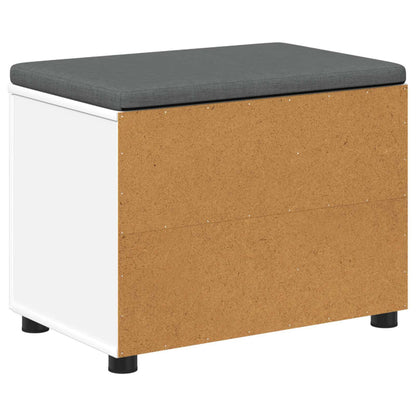 Hallbænk Med Pude 60 X 38 X 46 Cm Kunstigt Træ Og Stof - Billede 8