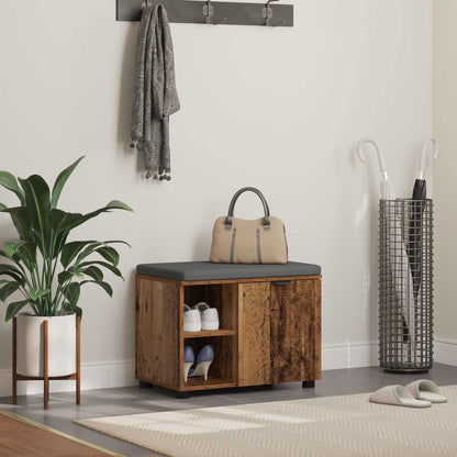 Hallbænk Med Pude 60 X 38 X 46 Cm Kunstigt Træ Og Stof - Variant 891502