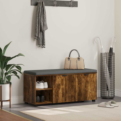Hallbænk Med Pude 60 X 38 X 46 Cm Kunstigt Træ Og Stof - Variant 891516