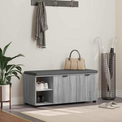 Hallbænk Med Pude 60 X 38 X 46 Cm Kunstigt Træ Og Stof - Variant 891517