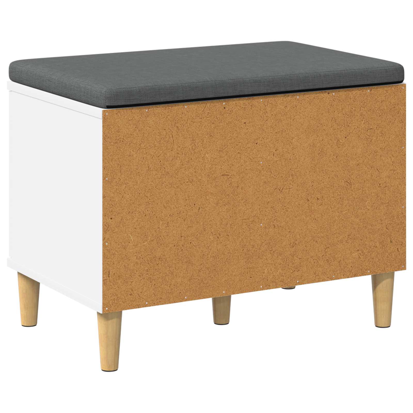Hallbænk Med Pude 60 X 38 X 46 Cm Kunstigt Træ Og Stof - Billede 8