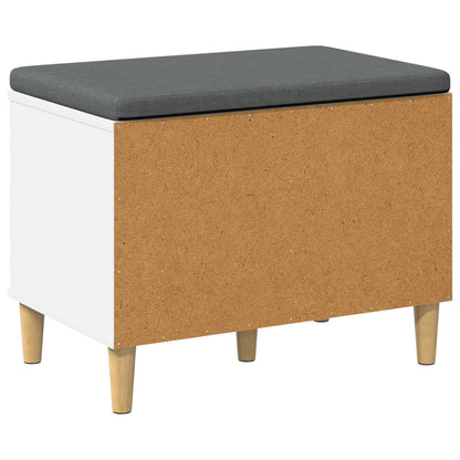 Hallbænk Med Pude 60 X 38 X 46 Cm Kunstigt Træ Og Stof - Billede 8