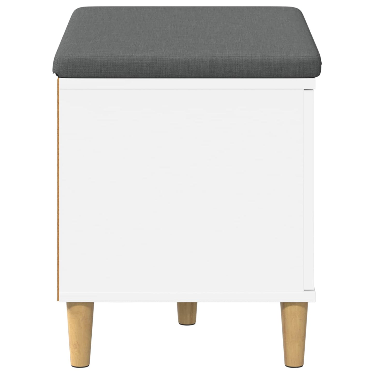 Hallbænk Med Pude 60 X 38 X 46 Cm Kunstigt Træ Og Stof - Billede 7