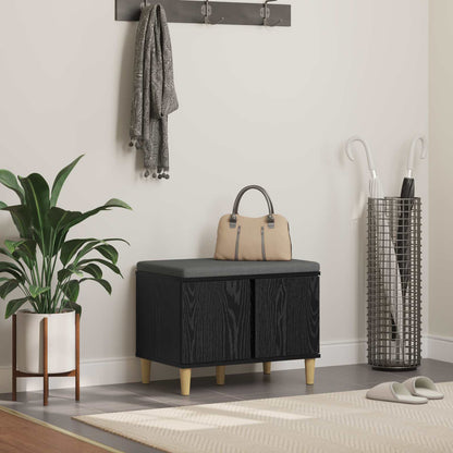 Hallbænk Med Pude 60 X 38 X 46 Cm Kunstigt Træ Og Stof - Variant 891521