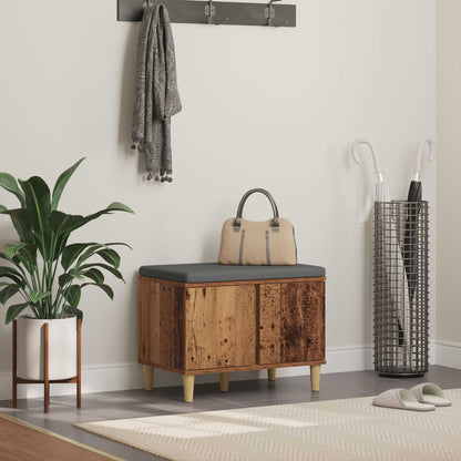 Hallbænk Med Pude 60 X 38 X 46 Cm Kunstigt Træ Og Stof - Variant 891526