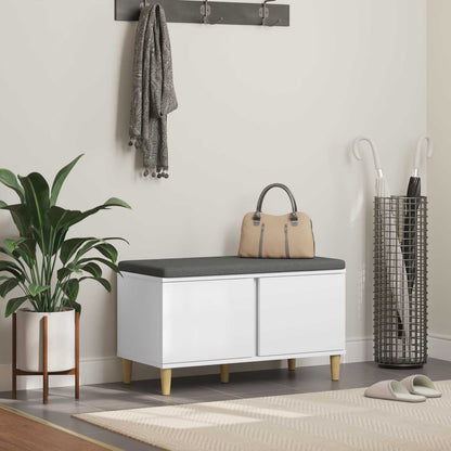 Hallbænk Med Pude 60 X 38 X 46 Cm Kunstigt Træ Og Stof - Variant 891528