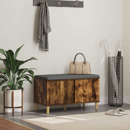 Hallbænk Med Pude 60 X 38 X 46 Cm Kunstigt Træ Og Stof - Variant 891532