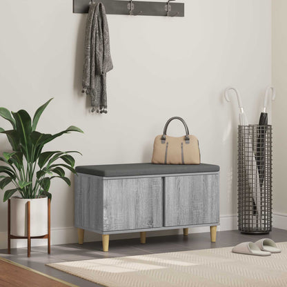 Hallbænk Med Pude 60 X 38 X 46 Cm Kunstigt Træ Og Stof - Variant 891533