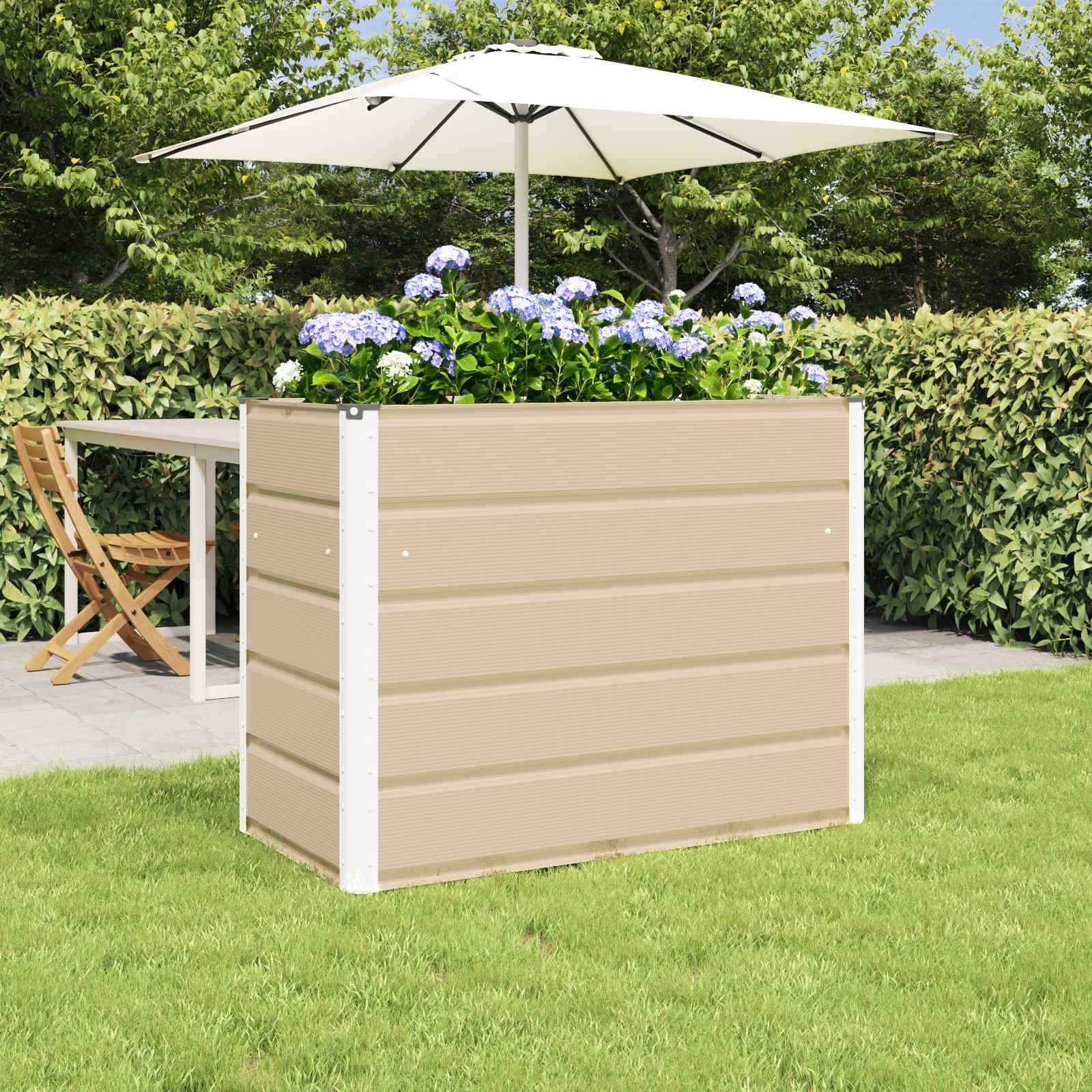 Plantekasse 100 X 50 X 75 Cm Galvaniseret Stål - Hovedbillede