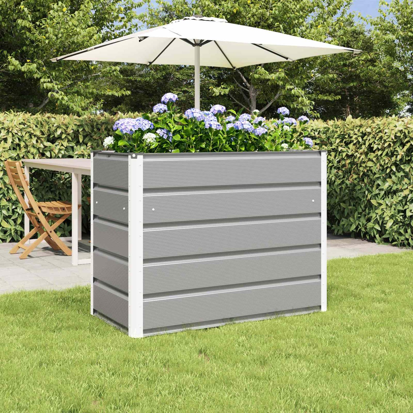 Plantekasse 100 X 50 X 75 Cm Galvaniseret Stål - Variant 42018151