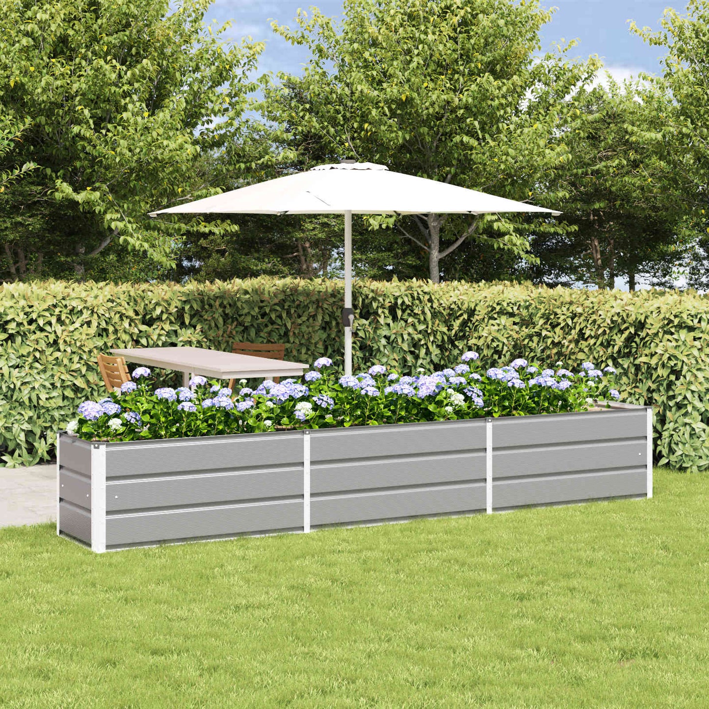 Plantekasse 100 X 50 X 75 Cm Galvaniseret Stål - Variant 42018154