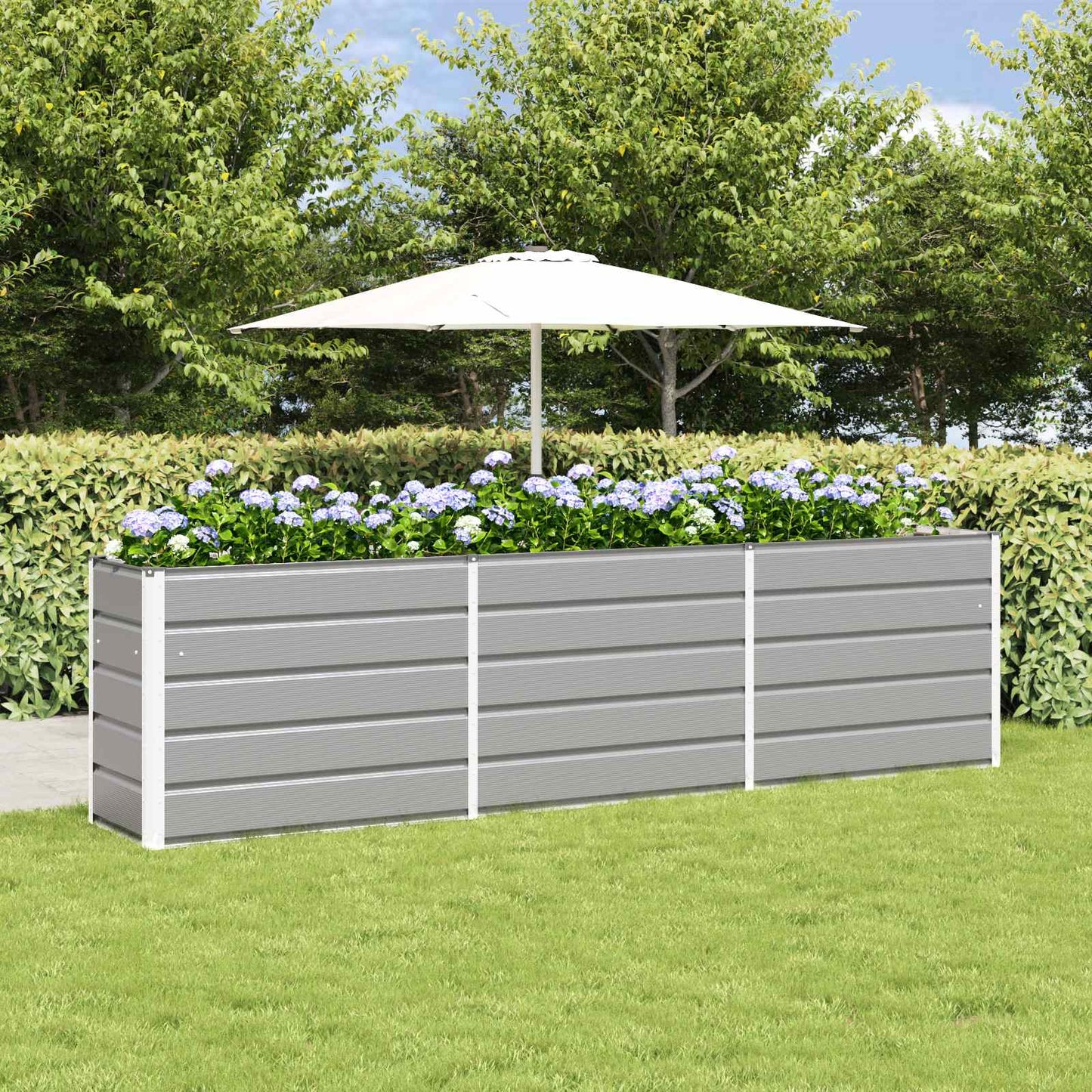 Plantekasse 100 X 50 X 75 Cm Galvaniseret Stål - Variant 42018155