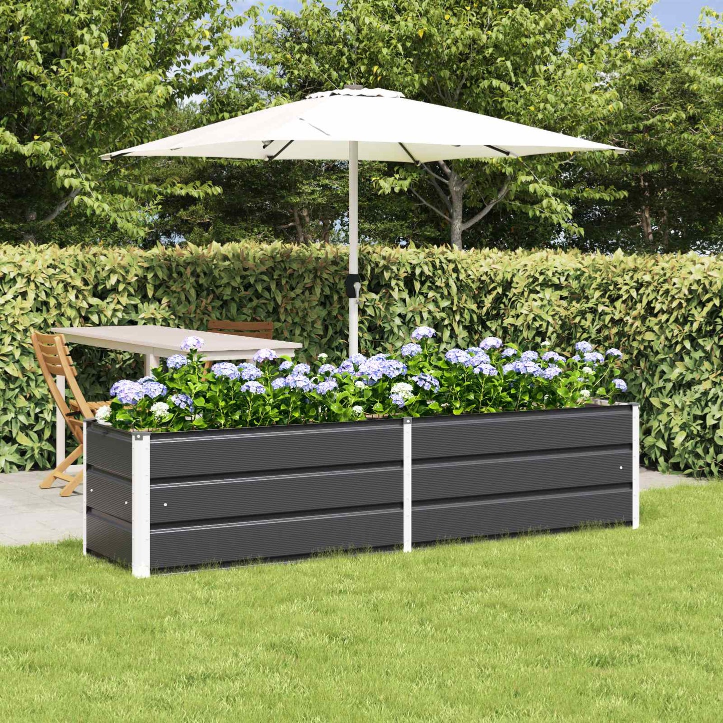 Plantekasse 100 X 50 X 75 Cm Galvaniseret Stål - Variant 42018204