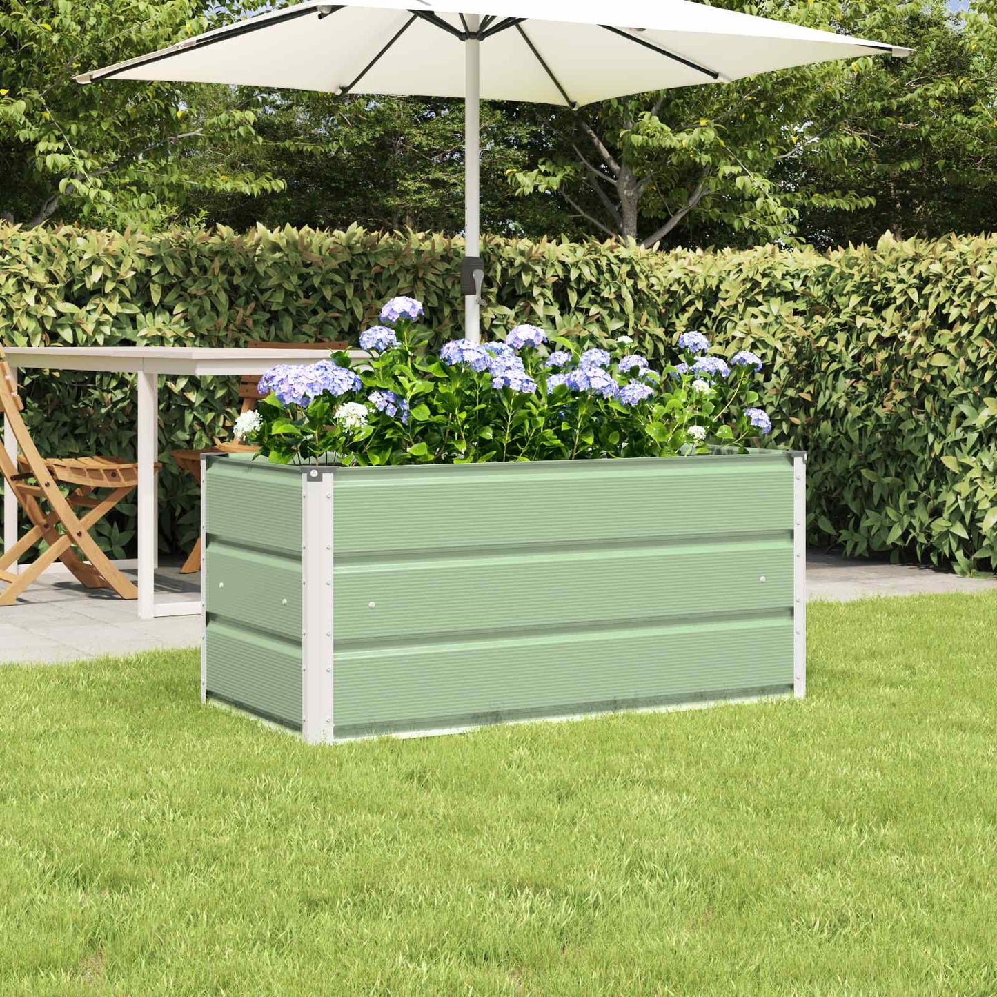 Plantekasse 100 X 50 X 75 Cm Galvaniseret Stål - Variant 42018254