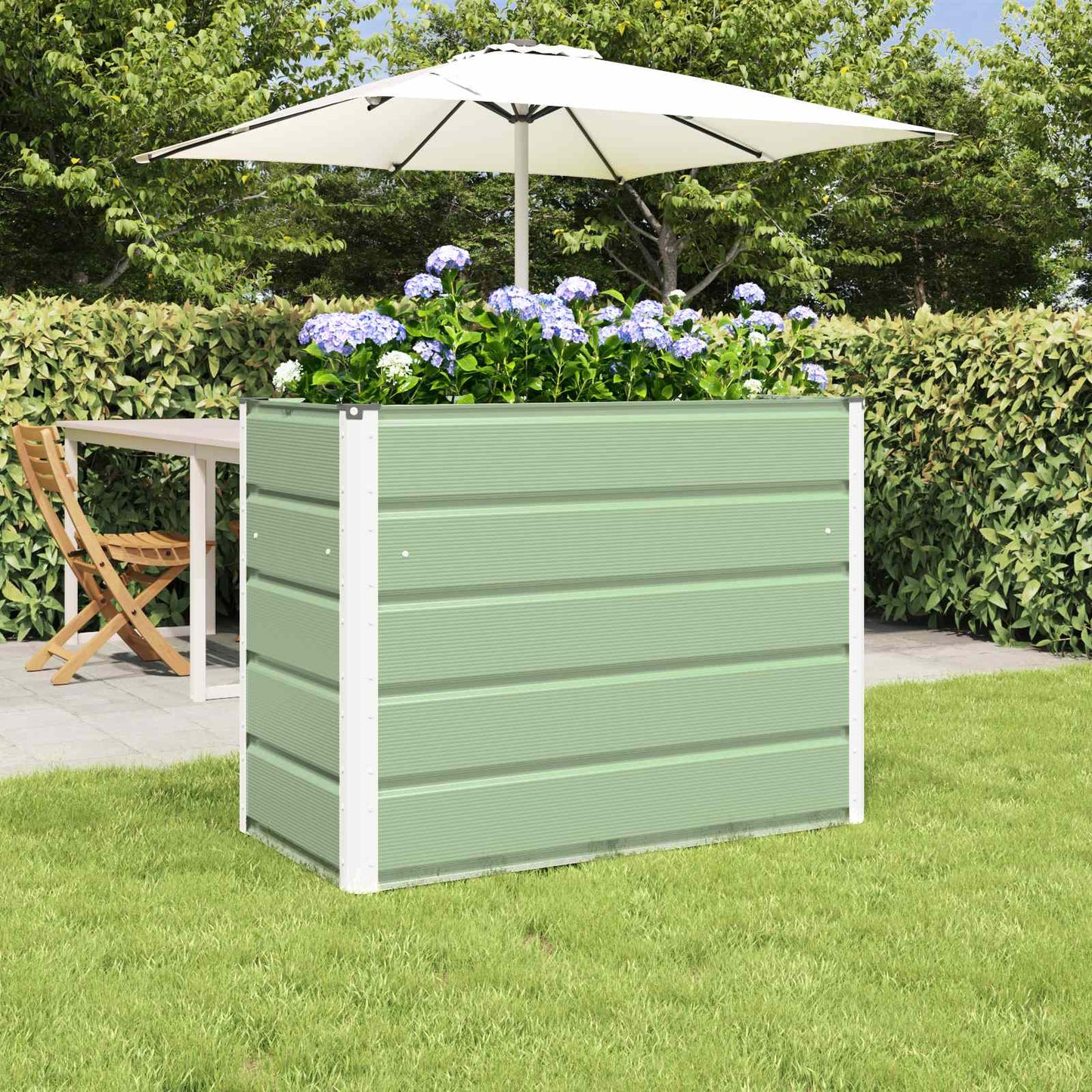 Plantekasse 100 X 50 X 75 Cm Galvaniseret Stål - Variant 42018255