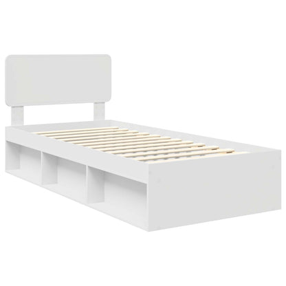 Sengestel Med Hovedgærde 90 X 200 Cm Massiv Fyrretræ - Billede 4