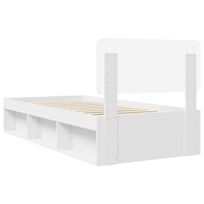 Sengestel Med Hovedgærde 90 X 200 Cm Massiv Fyrretræ - Billede 9