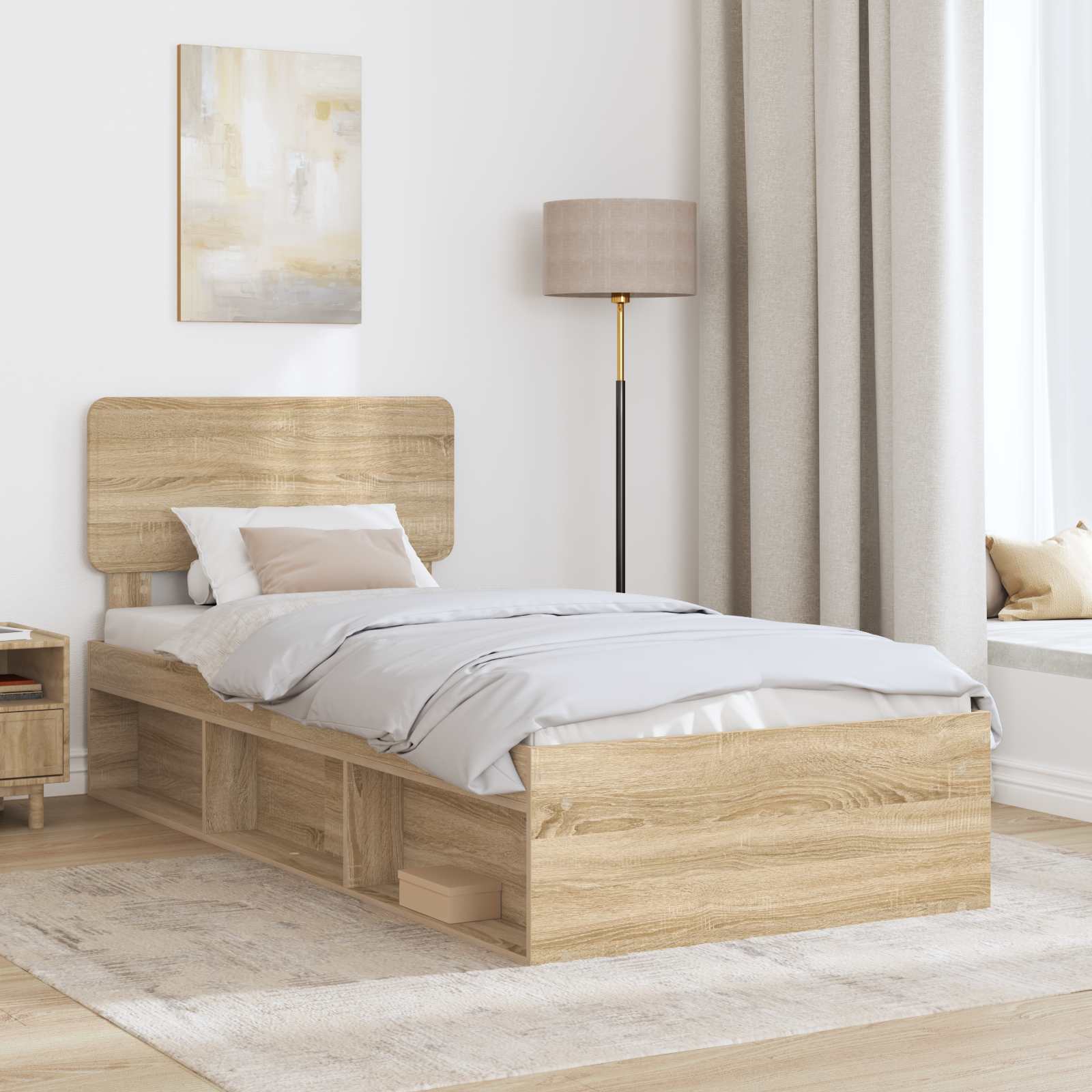 Sengestel Med Hovedgærde Sonoma 90 X 190 Cm Massiv Fyrretræ - Billede 3