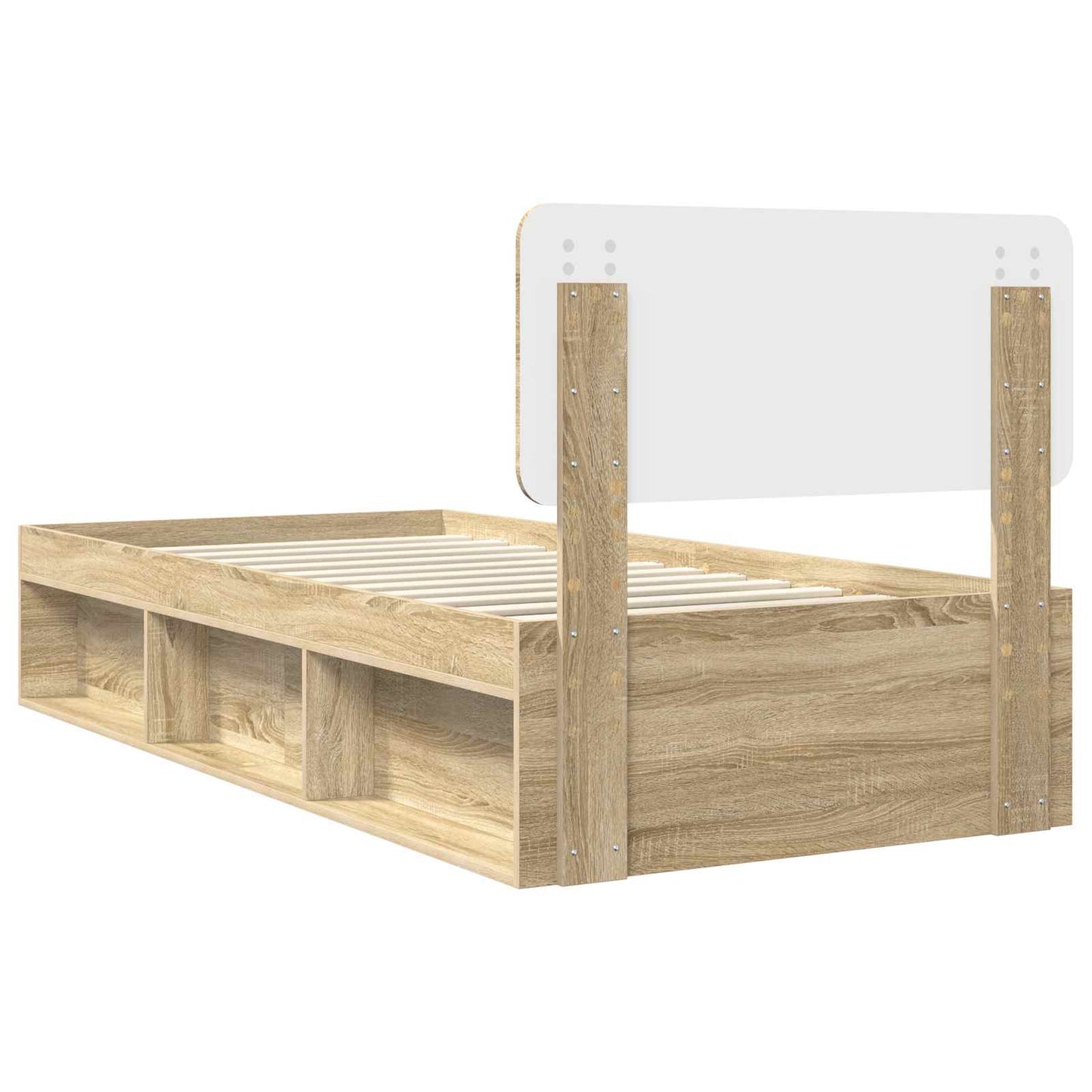 Sengestel Med Hovedgærde Sonoma 90 X 190 Cm Massiv Fyrretræ - Billede 9