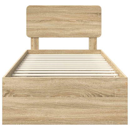 Sengestel Med Hovedgærde Sonoma 90 X 190 Cm Massiv Fyrretræ - Billede 7