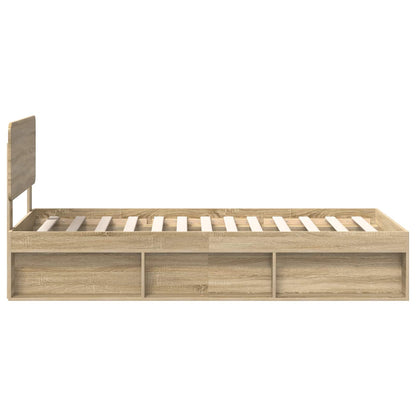 Sengestel Med Hovedgærde Sonoma 90 X 190 Cm Massiv Fyrretræ - Billede 8
