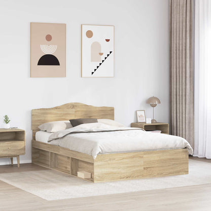Sengestel Med Hovedgærde Sonoma 160 X 200 Cm Massiv Fyrretræ - Billede 3
