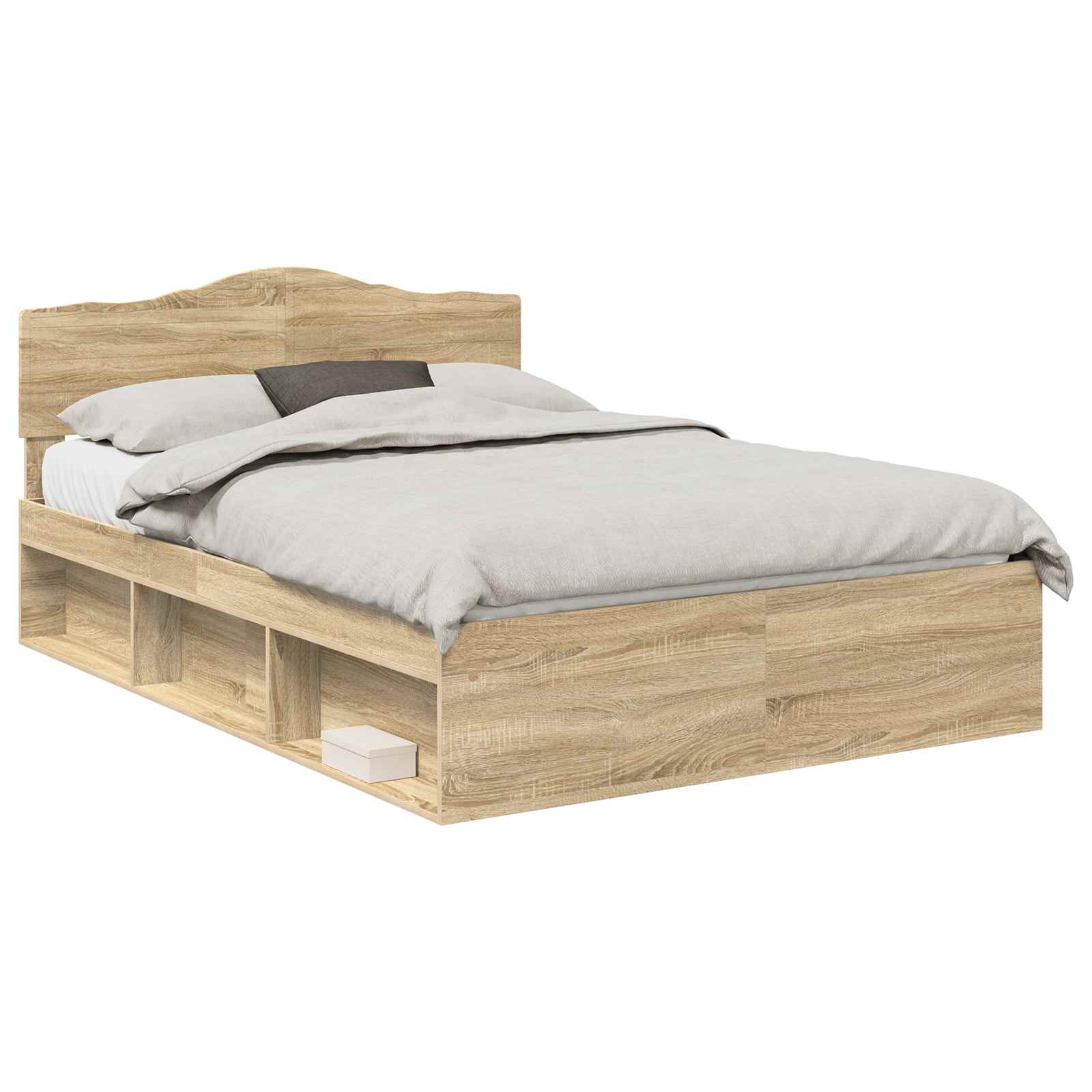 Sengestel Med Hovedgærde Sonoma 160 X 200 Cm Massiv Fyrretræ - Billede 2
