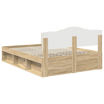 Sengestel Med Hovedgærde Sonoma 160 X 200 Cm Massiv Fyrretræ - Billede 9