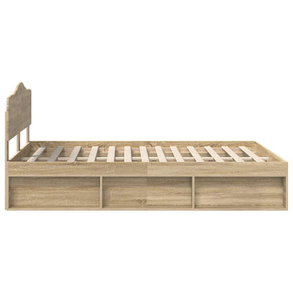 Sengestel Med Hovedgærde Sonoma 160 X 200 Cm Massiv Fyrretræ - Billede 8