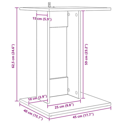 Sidebord 45 X 40 X 62,5 Cm Konstrueret Træ - Billede 12