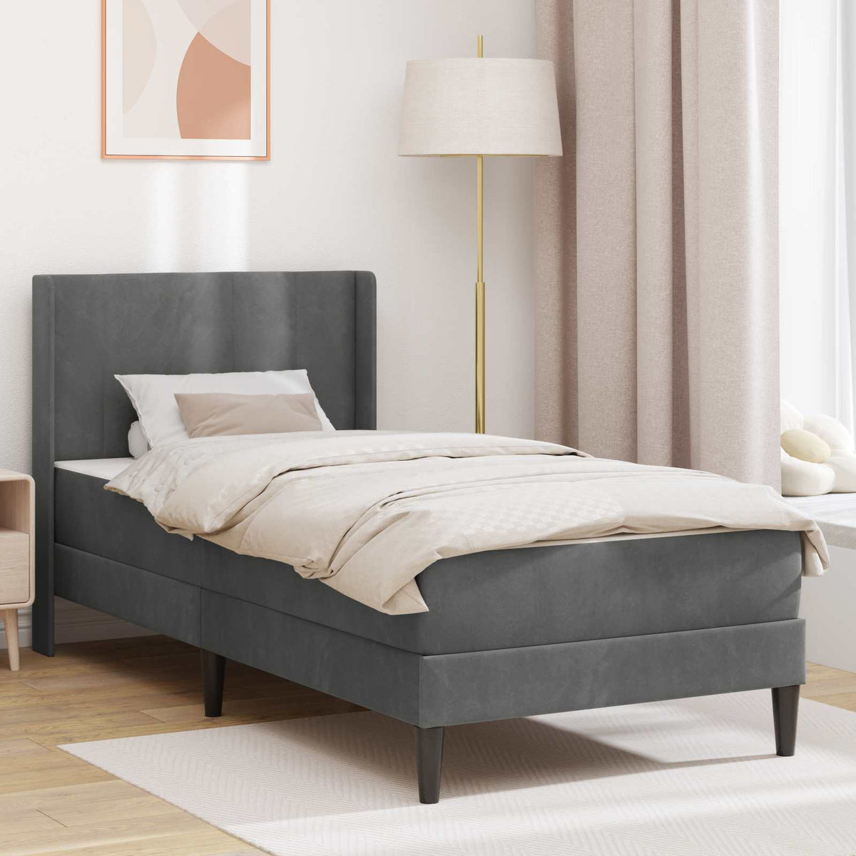 Sengeramme Med Madras Fløjl - Variant 3414838