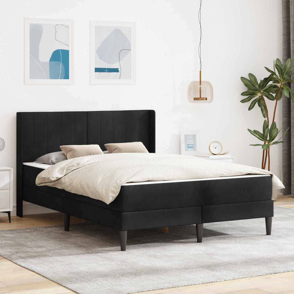 Sengeramme Med Madras Fløjl - Variant 3414853