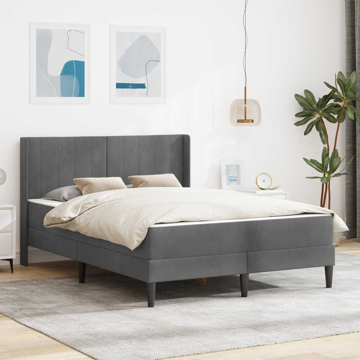 Sengeramme Med Madras Fløjl - Variant 3414856