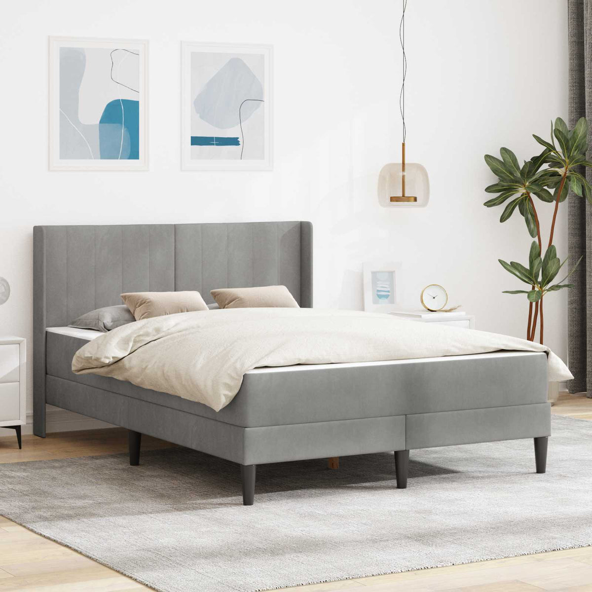 Sengeramme Med Madras Fløjl - Variant 3414861