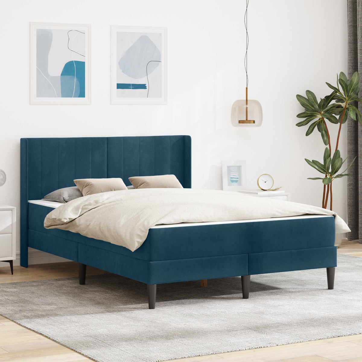 Sengeramme Med Madras Fløjl - Variant 3414866