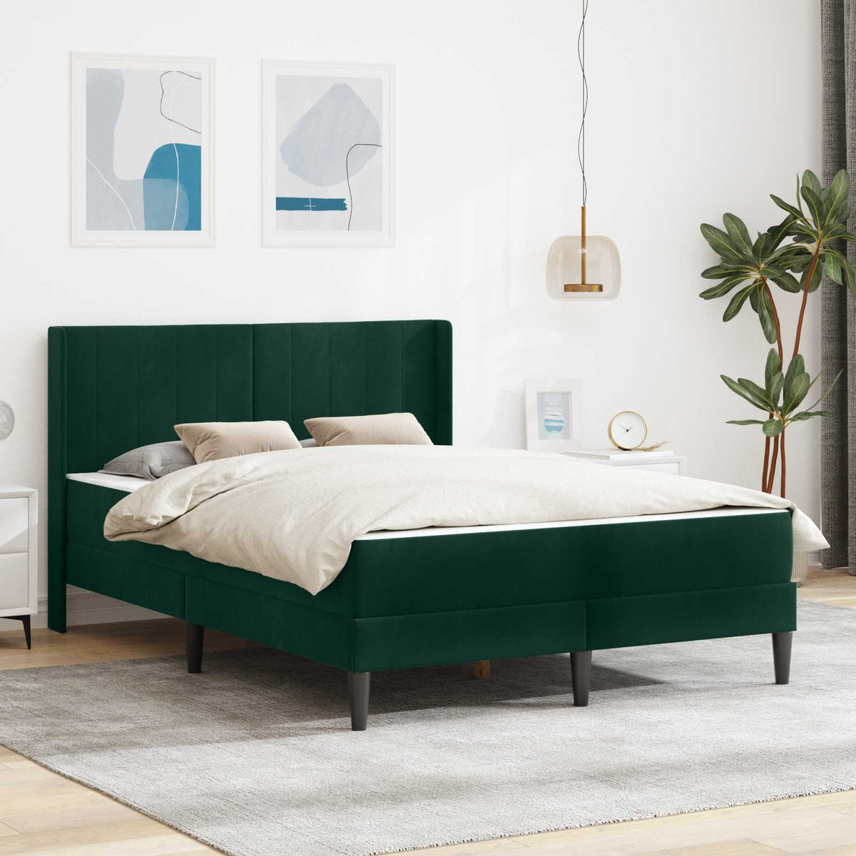 Sengeramme Med Madras Fløjl - Variant 3414869