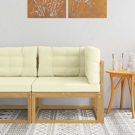 Udendørs Hjørnesofa Polyester Hvid - Hovedbillede