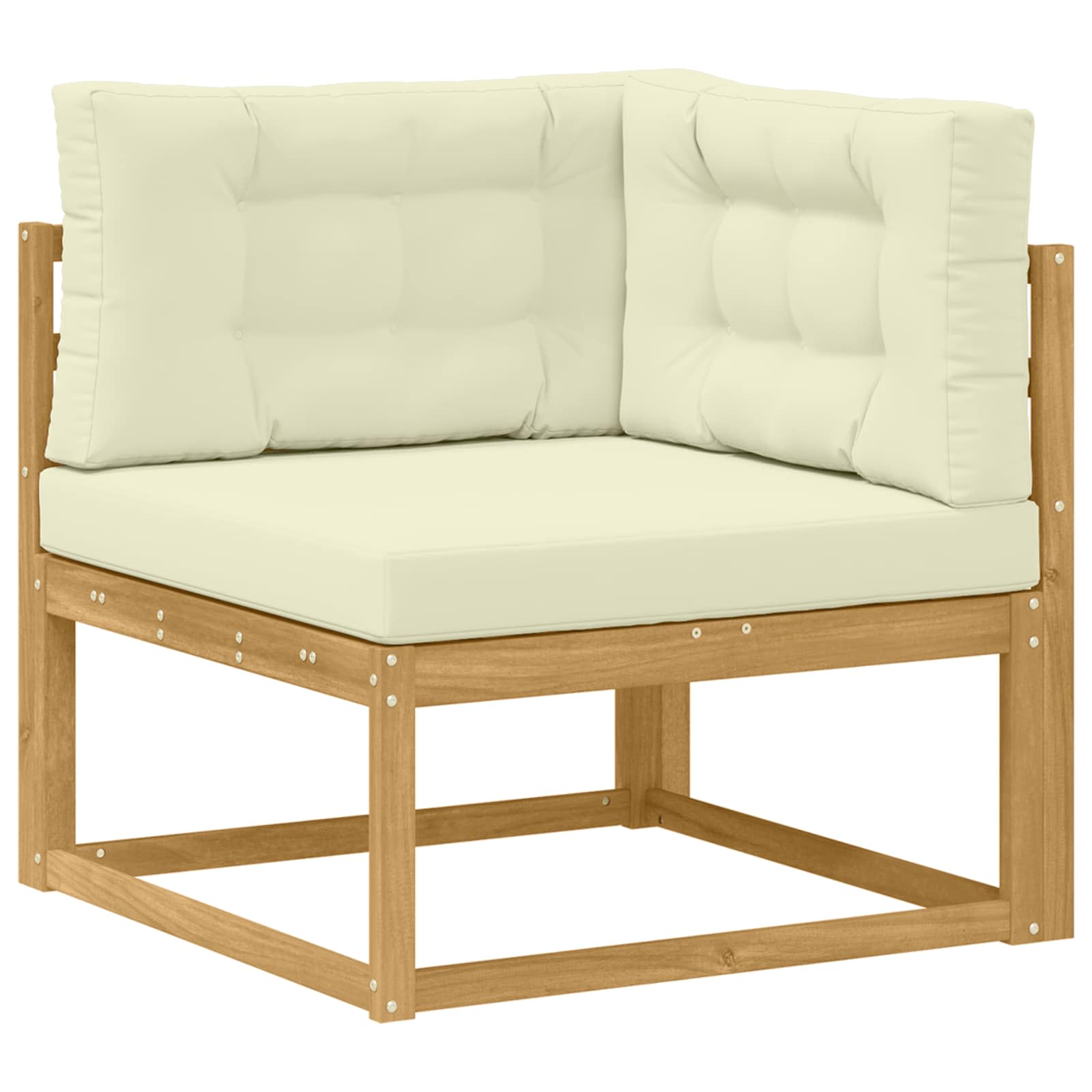 Udendørs Hjørnesofa Polyester Hvid - Billede 2