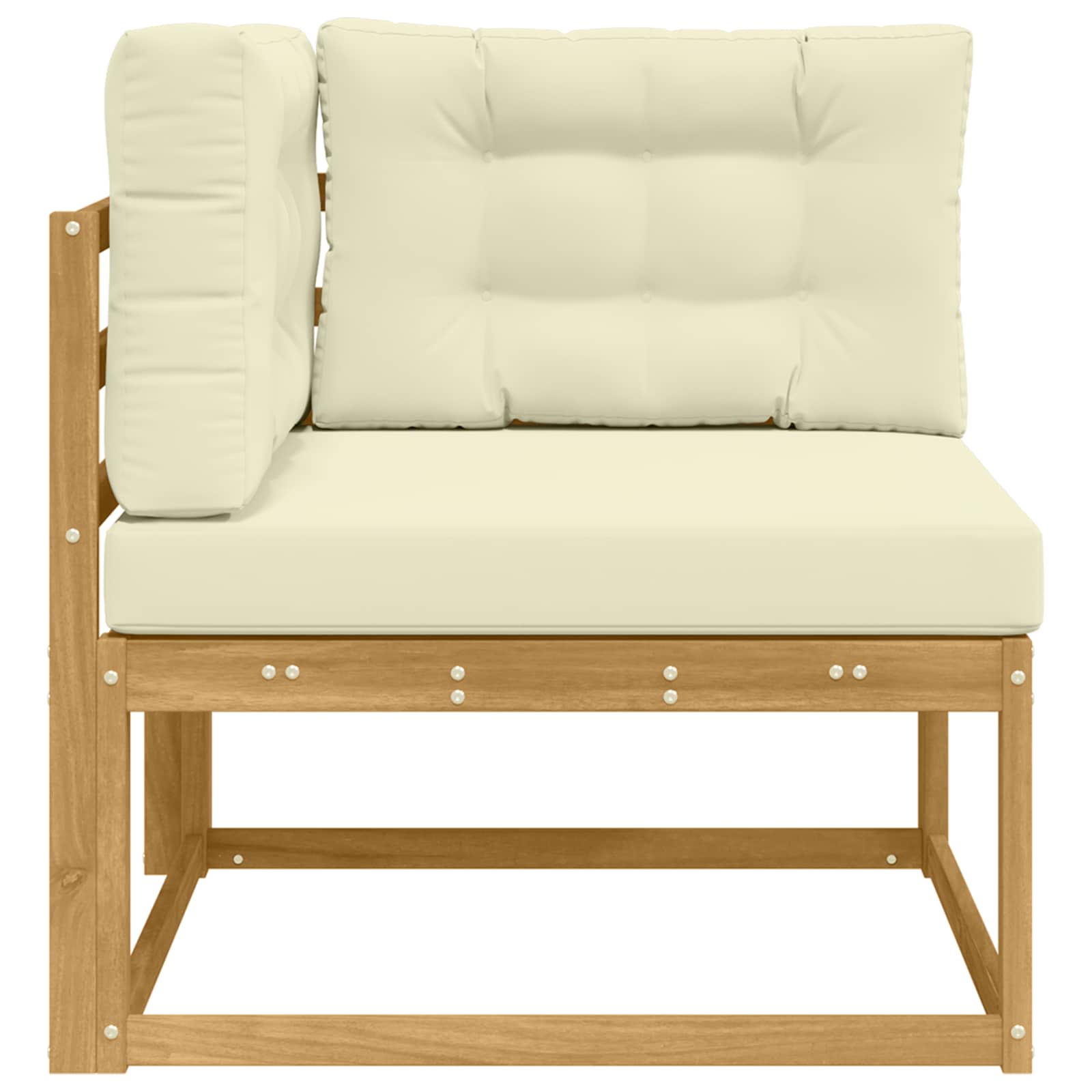 Udendørs Hjørnesofa Polyester Hvid - Billede 4