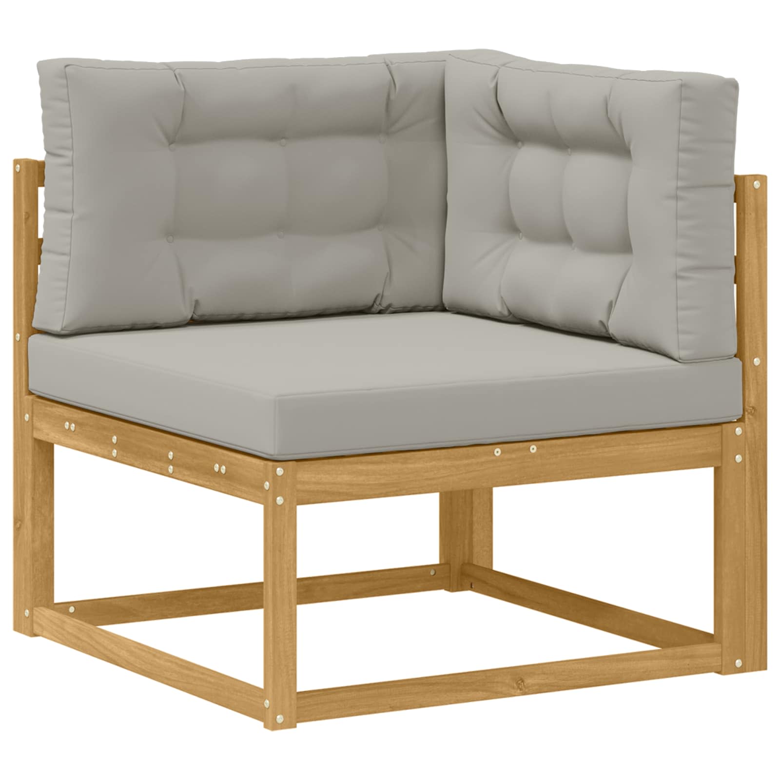 Udendørs Hjørnesofa Polyester Hvid - Billede 2