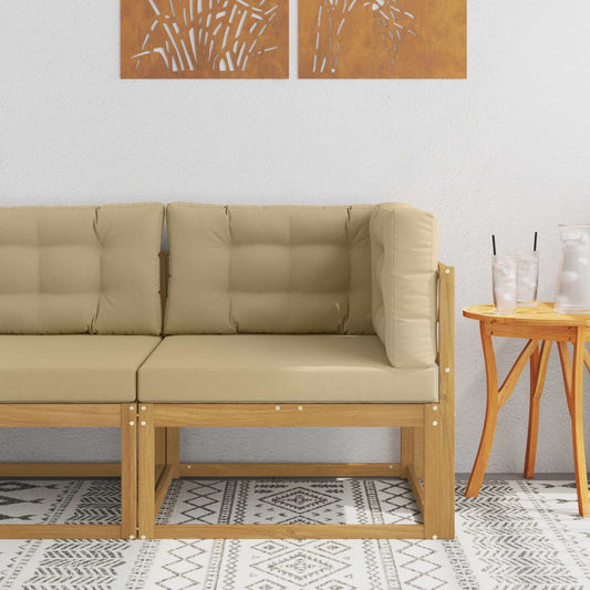 Udendørs Hjørnesofa Polyester Hvid - Hovedbillede