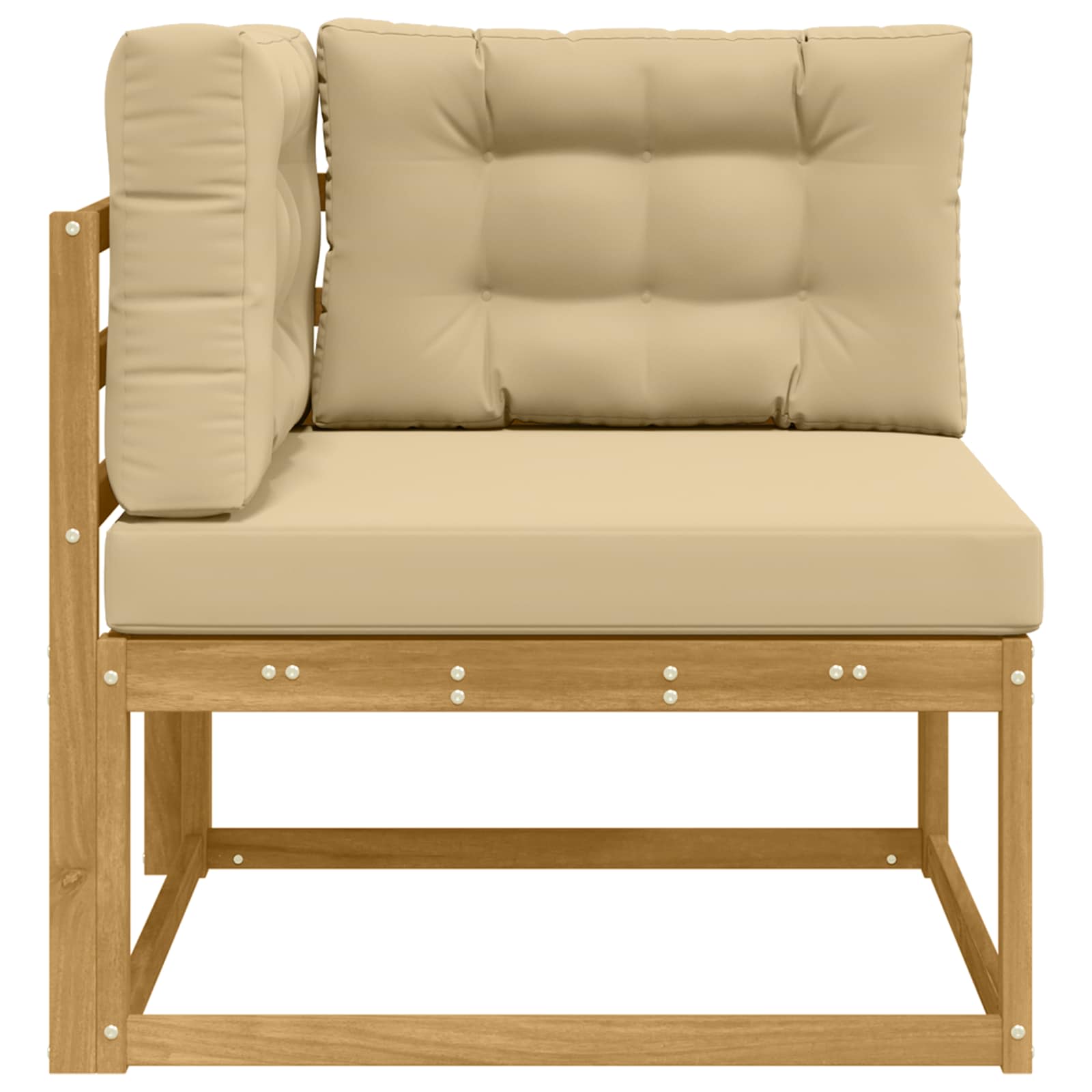 Udendørs Hjørnesofa Polyester Hvid - Billede 4