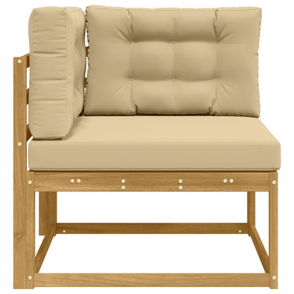 Udendørs Hjørnesofa Polyester Hvid - Billede 4