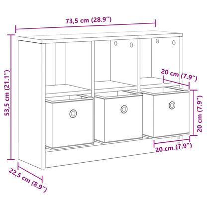 Sideboard Med Skuffe 73,5 X 22,5 X 53,5 Cm - Billede 12